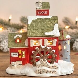 Dept 56 Snow Village 1989/1991 J. Young’s Granary Lighted House Holiday Decor